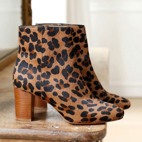 Sezane Lea Leopard Print Ankle Booties - Picture 5 of 6